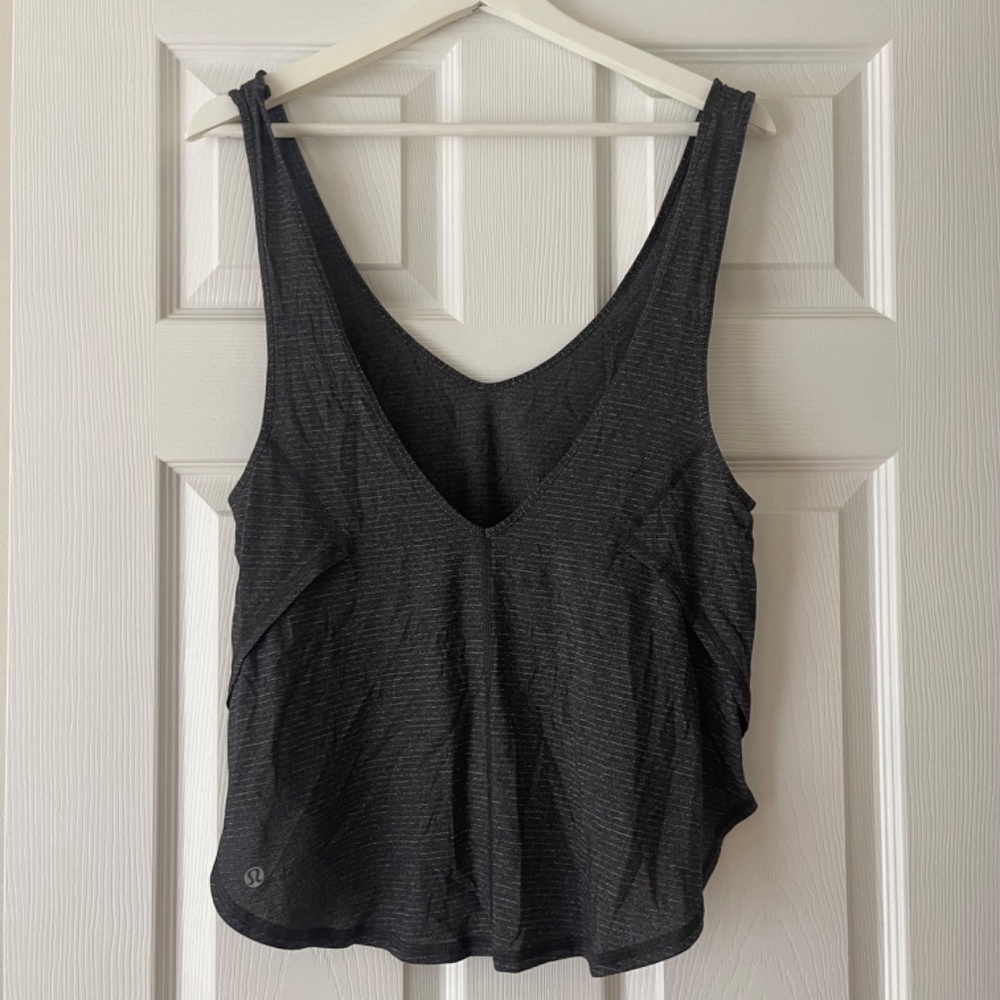 Lululemon Low Back Grey Tank - Picture 2 of 3